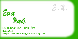 eva mak business card