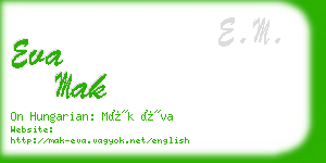 eva mak business card